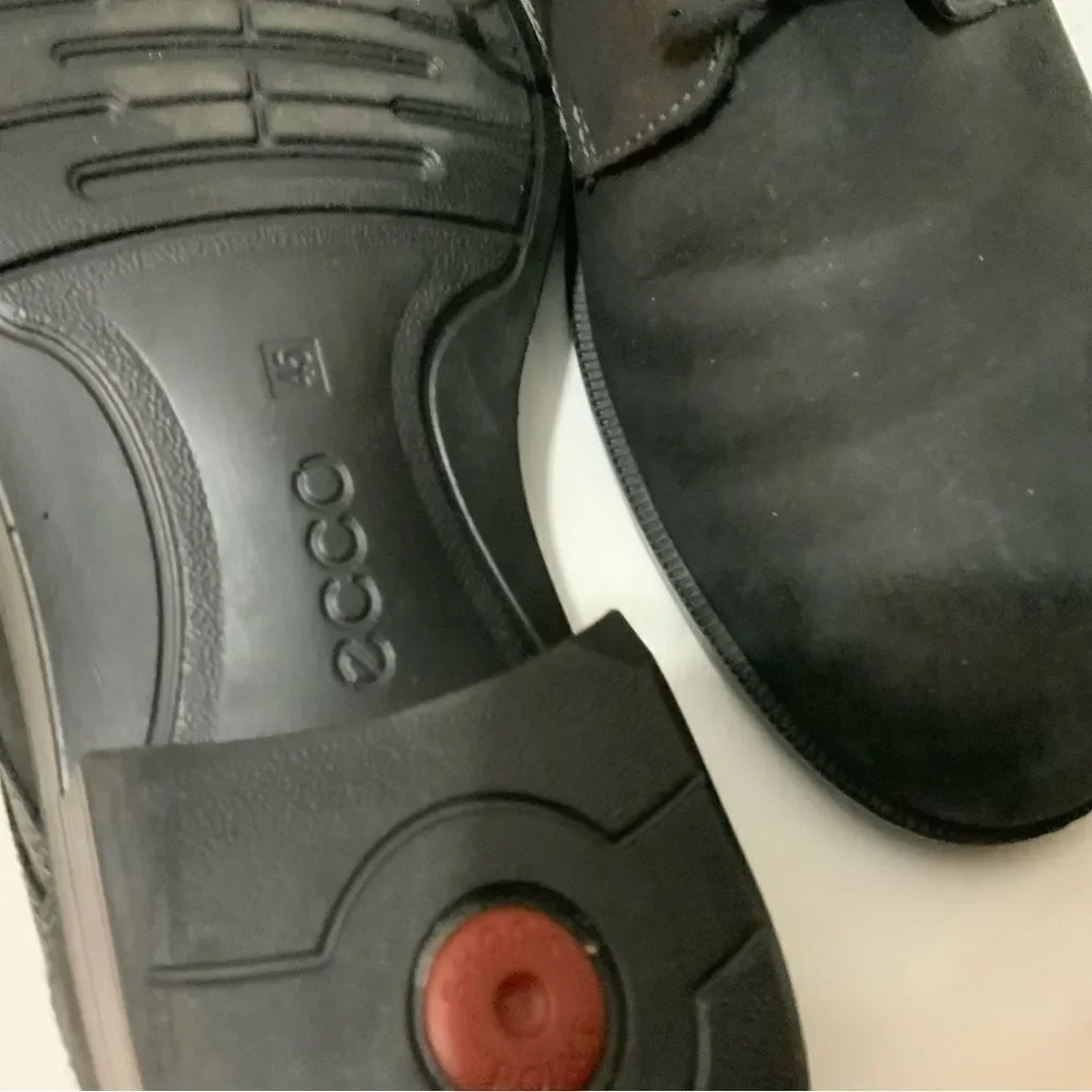 ECCO Mens Dress Shoes Black Leather Lace Up Dress Shoes EU 45 USA 11